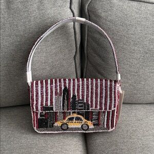 New York City Taxi Beaded Bag